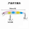 Cebo Popular Transfronterizo Señuelo Duro 10cm/9g Señuelo Minnow con Sonajeros Señuelo Falso Flotante Señuelo Duro de Plástico Señuelo