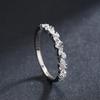 Temperamento pequeño fresco plata s925 diamante circonita anillo fino para mujer japonés y coreano moda versátil joyería de anillo de comercio exterior europeo y americano