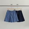 EVER TRUE Algodón 100% Pantalones Cortos de Pierna Ancha para Mujer Verano 2025 Nuevo Coreano Sueltos con Cordones 63941