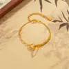 Pulsera de Cuentas de Transferencia de Corazón Doble, Moderna y Personalizada con Diseño DIY, Elegante de Nicho, Lujo Accesible, Simple y Versátil, Joyería de Mano de Alta Gama