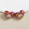 Cadena para Teléfono Móvil de Lingote en Forma de Corazón Pulsera de Cadena de Mano con Cuentas Accesorios Llavero Colgante para Bolso Accesorios de Joyería con Cuentas DIY