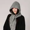 Gorro Balaclava, Gorro de Lana, Bufanda, Gorro de Punto Integrado, Gorro Balaclava de Invierno con Protección para Orejas para Mujer