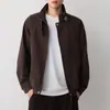 Chaqueta de alta gama Momeike para hombre, con cuello alto, para ir al trabajo, Otoño 2026, Nueva Chaqueta de doble botonadura para hombre 81682