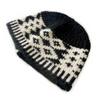 Hermano gato moda sombrero de punto simple con diamantes en blanco y negro para mujer otoño e invierno moda retro sombrero tipo cubo sombrero de lana cálido para protección de orejas
