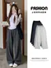 Pantalones deportivos grises de cordón directo de fábrica para mujer, nuevo estilo primavera y otoño 2026, pantalones casuales holgados que estilizan