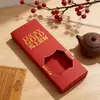 Tapa de caja flotante transparente con estampado dorado "Hazte rico al instante", caja de embalaje para llavero colgante del Año del Caballo, caja para horquilla del Año del Caballo