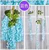 Flor de Glicinia de 3 Hojas y 6 Hojas Flor de Frijol Decoración de Boda Arco de Flores Artificiales Accesorios Enredadera de Flores de Plástico para Techo Lote de Flores Artificiales