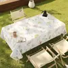 Toalha de Mesa para Piquenique Impermeável, à Prova de Óleo, Não Lavável, à Prova de Sol, Retangular de PVC para Mesa de Acampamento ao Ar Livre, Churrasco, Resistente a Manchas e à Prova de Poeira