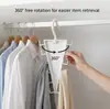 Percha de ropa de doble cara en forma de V, un gancho, multi-colgado, uso doméstico, sin apretar, ahorra espacio, perchero