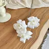 Rosa de 3 cabeças estilo Ins com pétalas viradas, flores artificiais para decorações de casamento, arranjos de rosas, flores falsas para decoração de casa e adereços de fotografia