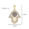 Cobre y Oro Estrella Fugaz Huella de Mano Mirada Moda Comercio Exterior Transfronterizo DIY Joyería Cobre Circonita Microincrustación Colgante Accesorio