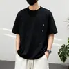 Camiseta de Manga Corta de Moda de Alta Calidad para Hombre 2026 Verano Nuevo Estilo Empalme Sorona Holgada Ropa para Hombre Camiseta Trendy para Hombre