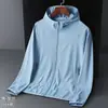 568 Ropa Popular de Protección Solar para Parejas, Protección Uv de Verano, Ropa de Protección Solar Elástica Delgada Transpirable con Capucha para Hombres Upf50