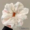 Elástico de cabelo com laço de renda francesa, scrunchie oversized, estilo casual, acessório de cabelo para coque elegante, faixa de cabelo, elástico de cabelo grande para mulheres