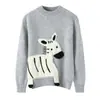 Suéter Infantil Jacquard Caballo Pequeño Año del Caballo Suéter de Lana Pura Engrosado Unisex Niños Medianos y Mayores Bebé Tejido Capa Base