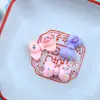 Laço de Desenho Animado Série Sanrio Acessórios de Resina Cola Cremosa DIY Capa de Celular Ímã de Geladeira Caixa de Lápis Decoração