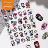 Populares Calcomanías 5D Planas para Uñas Cyansea, Dibujos Animados de Hello Kitty, Calcomanías Divertidas para Uñas con Adhesivo en la Parte Trasera