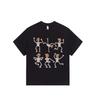 Camiseta de cuello redondo con estampado de calavera danzante, moda de verano, camisetas casuales para hombres y mujeres, ropa familiar, ropa para padres e hijos