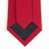 Corbata para Hombre Formal de Negocios Negra Atada a Mano Lisa para Traje Novio Padrino Boda Cremallera Roja