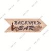 Hogar de Madera 10*20cm Colgante Tipo Flecha Placa de Puerta Navideña Decoración Festiva Colgante de Pared de Halloween