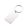 En stock acero de titanio personalidad simple geométrico rectangular llavero accesorios etiqueta colgante lisa grabada con láser