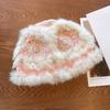 Sombrero de Felpa con Cabeza de Tigre Despertando León para Mujer, Gorro de Punto Cálido a Prueba de Frío, Sombrero de Lana con Orejas de Conejo para Protección Invernal