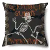 Funda de Almohada Halloween Calabaza Divertida Transfronteriza Amazon Estampado de Lino Funda Decorativa para Cojín de Sofá del Hogar