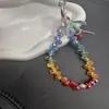 Corrente para Celular Pingente de Flor com Pérolas Gota de Água Dopamina de Verão Chaveiro de Design DIY Feito à Mão Decoração de Pulso