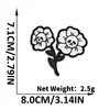 Novos patches bordados de caveira e flor da Qiansheng em estilo punk, patches pretos e brancos com adesivo termocolante para decoração de roupas e malas