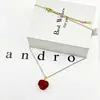 Cadena para Clavícula con Colgante de Rosa para Mujer, Diseño de Nicho, Collar Exquisito y Versátil, Cadena Dorada, Joyería de Moda