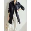 Gabardina caqui estilo japonés para mujer, moda femenina primavera y otoño 2026, versión coreana versátil abrigo casual de longitud media