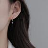 Brincos de Prata S925 com Agulha e Diamante Brilhante Novos Tendência de Verão Targes de Orelha Presilhas de Orelha Acessórios de Orelha para Mulheres