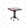 Restaurante estilo retro mesa y sillas de restaurante tejidas de ratán mesa de comedor redonda personalizada para recepción de lobby de hotel silla de ratán sofá cabina venta al por mayor