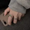 Anillo de Cruz Vintage de Plata de Ley S925 para Mujer, Diseño Abierto Ajustable, Estilo de Nicho de Alta Gama, Joyería Versátil de Lujo Ligero para Dedo Índice