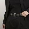 Cinturón Versátil con Hebilla de Pin Cinturón Punk para Jeans Hebilla Retro de Aleación Nuevo Cinturón de Piel de Vacuno de Primera Capa Personalización