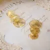 Pendientes de Joyería para Mujer con Corte de Girasol, Hoja de Ginkgo Metálica Estilo Vintage, Aguja de Plata 925, Regalo Versátil, Sencillos y Exquisitos