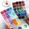 Caja de 100 Piezas de Gránulos de Cera Octagonales Compartimentados, Sellador de Pintura de Fuego, Cera de Sello, Perlas y Gránulos de Sello Color Mixto