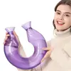 Bolsa de Água Quente em Forma de U para Pescoço e Ombro, Aquecedor de Pescoço Preenchido com Água, Almofada Térmica Espessa à Prova de Explosão para Pescoço