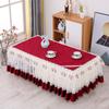 Fábrica moderna simples generativa tecido renda retangular toalha de mesa toalha de mesa doméstica italiana veludo pano de mesa