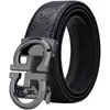 Cinturón de Piel Genuina para Hombre Hebilla Automática de Aleación Letra G Cinturón de Vaqueta Repujada Casual de Negocios en stock