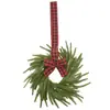 Guirlanda de Pinheiro Norfolk Simulada com Laço Pendurador de Porta de Natal Decoração de Natal Americana Guirlanda Atacado Transfronteiriço Personalizável