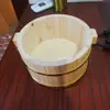 Cubo de madera arroz tapa de cubo de madera cuenco de arroz celebridad de internet cubo de madera arroz cubo pequeño de madera fideos de almeja de flor cuenco grande fideos de arroz cuenco grande fideos vajilla