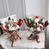[Personalización de Pedidos Pequeños] Ramo de Muñecos de Navidad Producto Terminado Nochebuena Regalo Creativo de Oso para Novia, Niña y Mejor Amiga