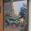 Pegatinas Estáticas de Árbol de Navidad Decoraciones de Escena Festiva Pegatinas para Ventana de Vidrio Decoraciones para Escaparate Pegatinas Decorativas para Ventana