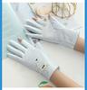 Guantes Delgados de Verano para Protección Solar para Mujer, Guantes para Ciclismo, Guantes Transpirables sin Dedos de Algodón Puro Antideslizantes para Recolección de Té al Aire Libre, Venta al por Mayor de una Pieza