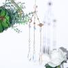 Pingente de Cristal Dourado Estrela Lua Apanhador de Sol Bola de Cristal Cor AB Pingente de Jardim de Cristal Suprimento Decorativo Artesanal DIY