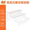 Suporte de Exibição em Escada de Acrílico Personalizado Transparente Multi-Camadas Stand de Exibição de Sapatos Rack de Armazenamento em Escada