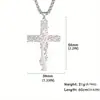 Collar Cruz de Acero Inoxidable Transfronterizo Europeo y Americano Colgante de Cruz Explosiva Joyería Geométrica Collar para Hombre