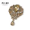 Broche pingente de diamante de cristal de alta qualidade retrô estilo europeu e americano transfronteiriço, corsage de comércio exterior, alfinete de colarinho, acessórios para casaco