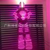 Roupas de performance para Halloween Roupas de pernas de pau luminosas em formato LED Iluminação de palco Roupas de boneca Luvas luminosas Capacete criativo